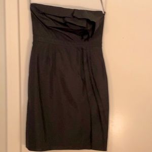 Ann Taylor black strapless dress size 4. Ruffled